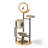Solid Wood Cat Tree with Iron Pillars