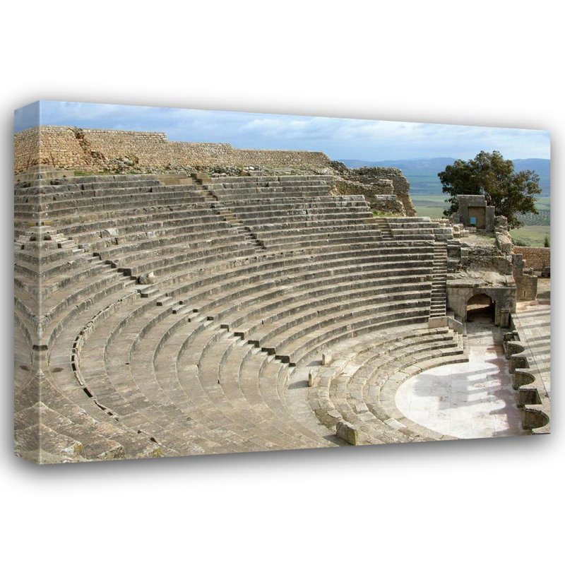 Theatre romain de Dougga, Tunisie, H 28 po x l 39 po