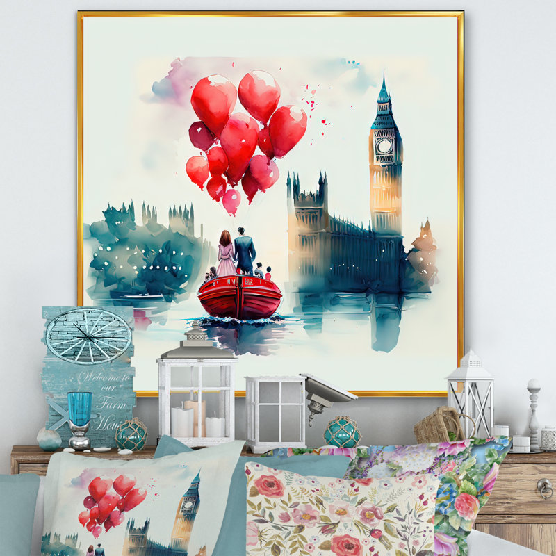 - Art mural traditionnel sur toile, H 16 po x l 16 po x P 1 po, Toile avec cadre flottant or