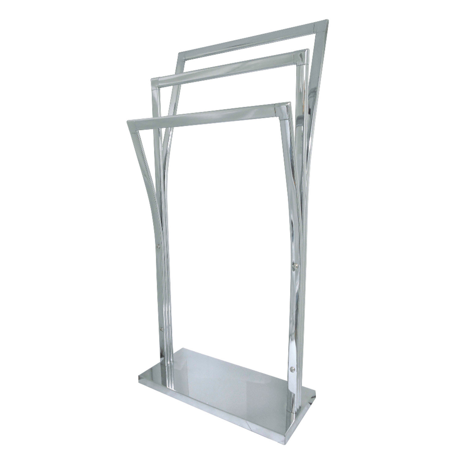 Edenscape Freestanding Y-Style Towel Rack, Polished Chrome