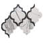 Stately Lantern 9" x 14" Porcelain Arabesque Marble Look Wall & Floor Tile-72531490