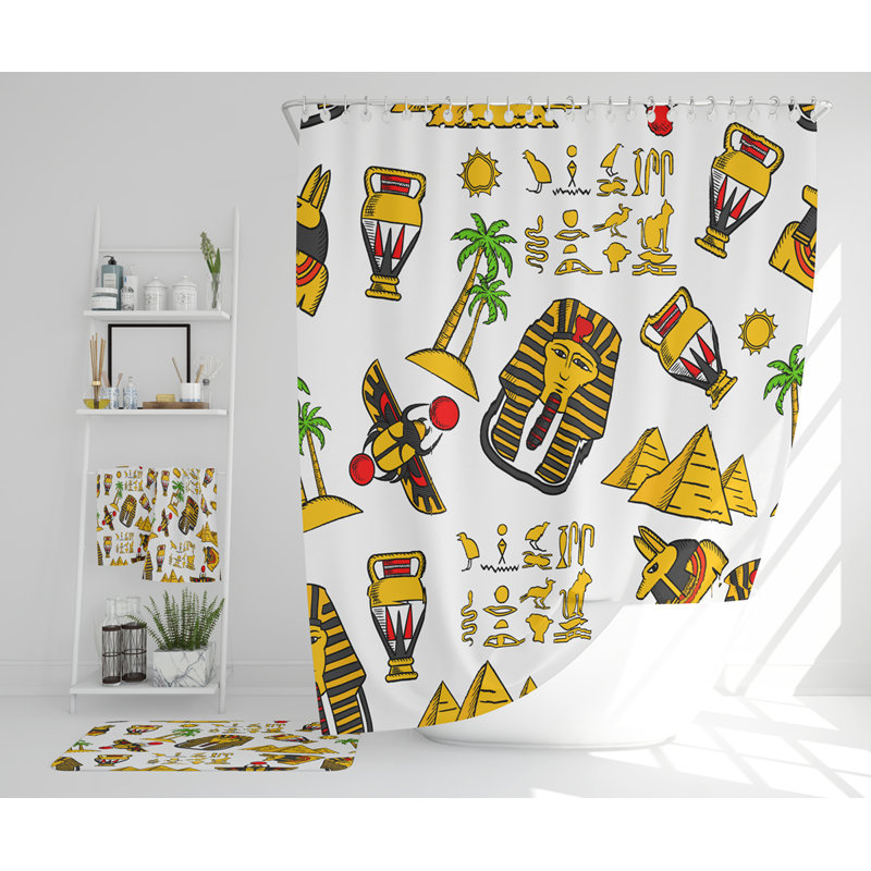 Natasza Polyester Shower Curtain Set