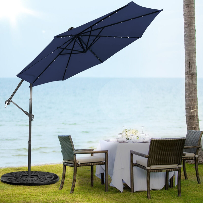 300cm Tilt Cantilever Parasol, Navy