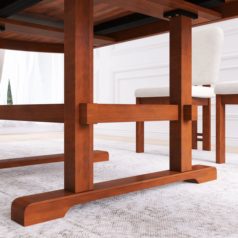 Traditional Extendable Wood Dining Table Set