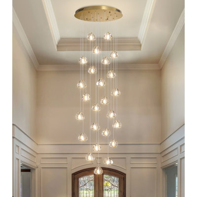25-light Dimmable Crystal Chandelier