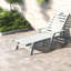 Chaises longues réglables de patio de Hdpe, chaises longues blanches robustes de piscine pour la relaxation