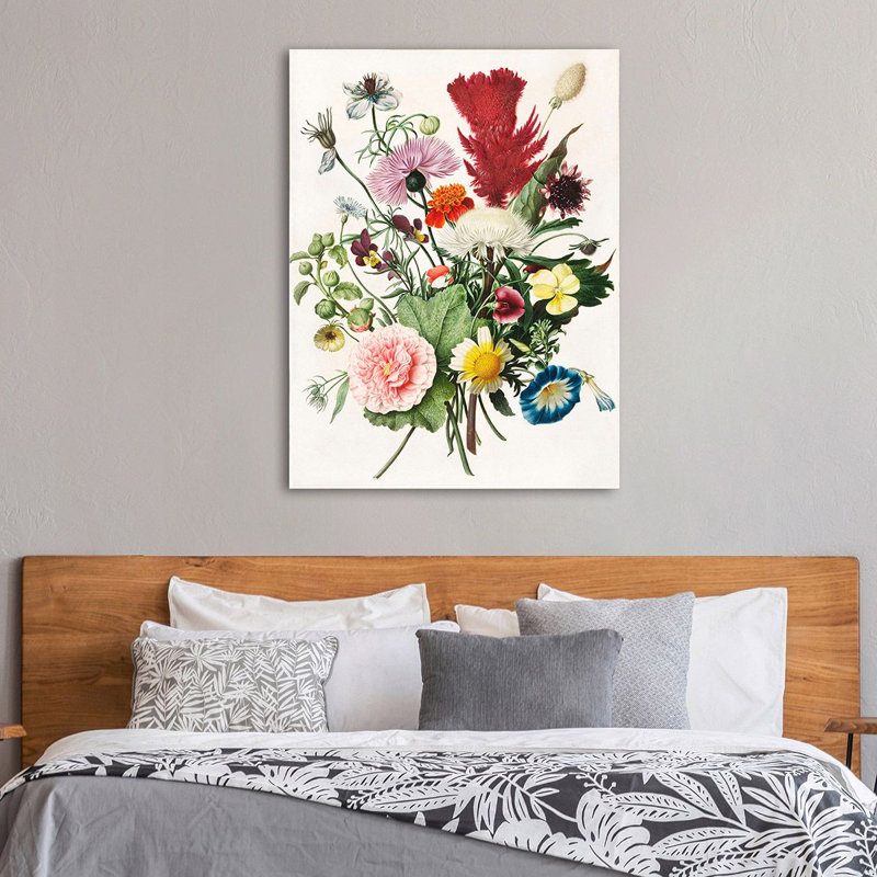 Bouquet Of Flowers by Anonymous - Art Prints on Canvas, 100cm H x 70cm W x 4cm D