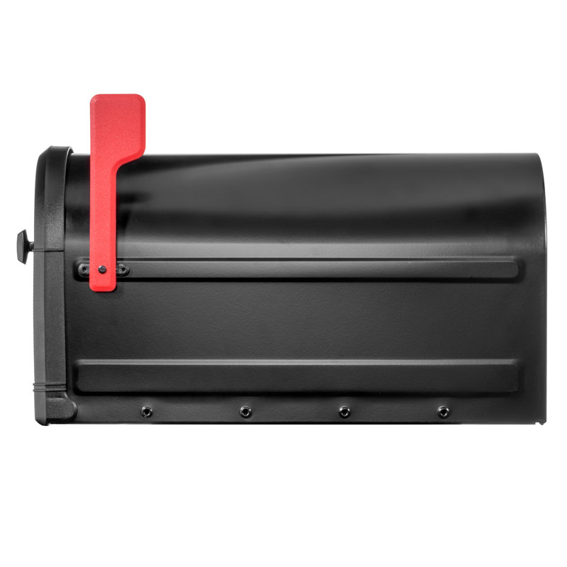 Roxbury 9 in x 11 in Steel Post Mounted Mailbox, Black
