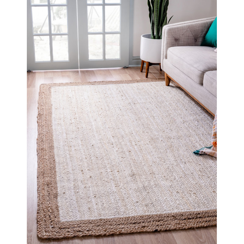 Tapis en jute / sisal tressé à la main Swarthout, Rectangle 4 pi 1 po x 6 pi 1 po