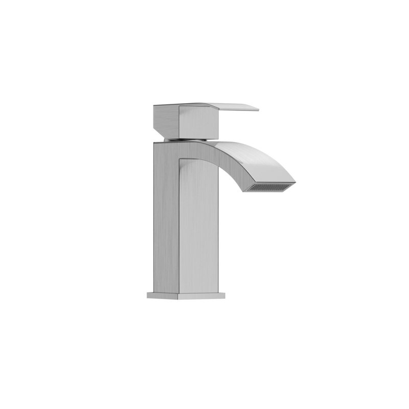 Robinet de salle de bains monotrou avec ensemble de drainage, Nickel brossé