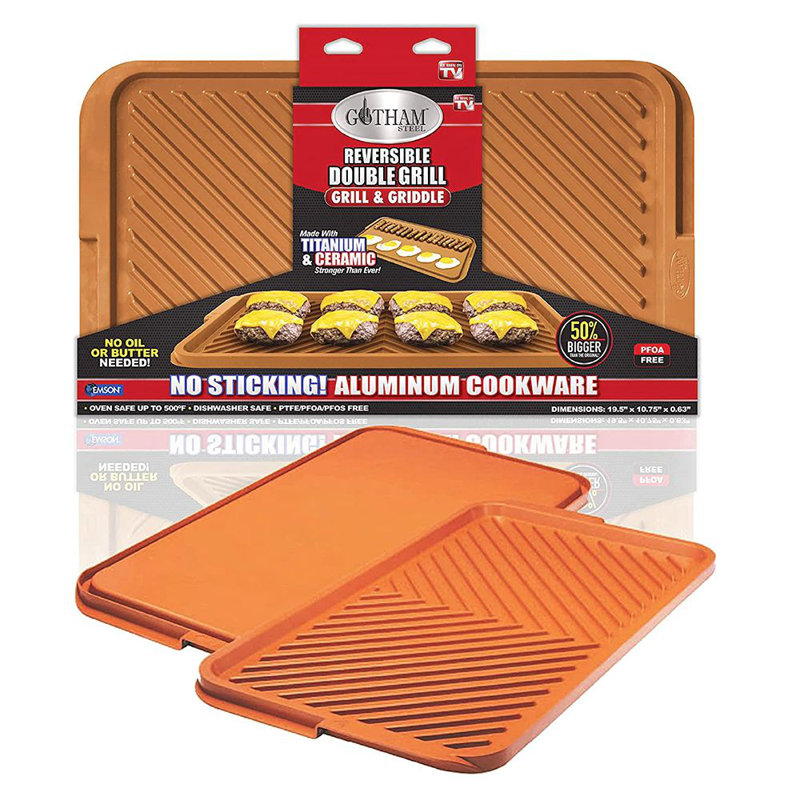 Copper XL Reversible Nonstick Ceramic Grill and Griddle Pan