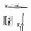 Pomme de douche double - Système de douche carré mural de 12 po avec valve brute-129420205