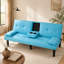 Canapé-lit multifonctionnel pliable avec porte-gobelet, idéal pour transformer les espaces de vie en chambres d'amis et offrir des espaces de repos confortables.-134036172