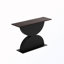 Wooden Console Table With Double Semi-Circles Base
