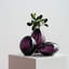 Ensemble de 3 vases en verre soufflé à la main Cecile (mauve)-1678869673
