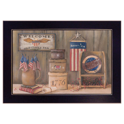 «Sweet Land of Liberty», art mural encadré pour salon, impression murale par Pam Britton