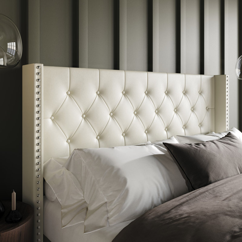 Joshuwa Upholstered Headboard, Beige, Queen