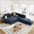 L-shaped Padded Modular Sofa with Storage Space-1036736731