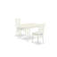 L'ensemble de table de cuisine 3 pièces pour petits espaces comprend une table de salle à manger rectangulaire avec Dropleaf et 2 chaises de salle à manger en tissu de lin, chêne-689759449-749268148