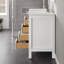 Meuble-lavabo blanc l 36 po x P 22 po avec comptoir en quartz de Carrare blanc et lavabo en porcelaine encastré Ethyn