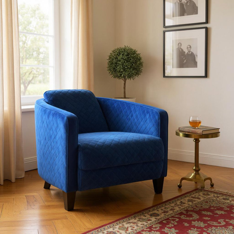 Stylish Craner 86cm Wide Tufted Bench – Comfortable Upholstered Seating for Bedroom, Living Room, or Hallway, Blue