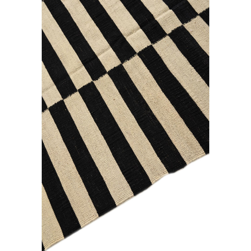 Tapis noir et blanc Ivey