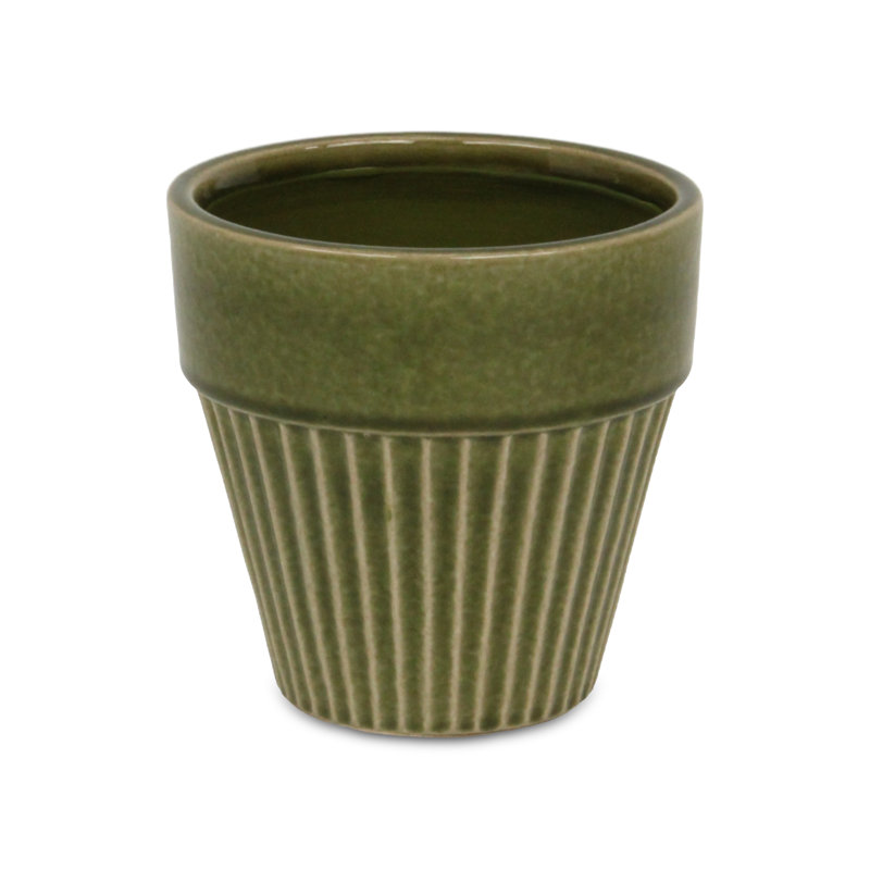 Pot de fleurs Lutton, H 6 po x l 6 po x P 6 po, Vert