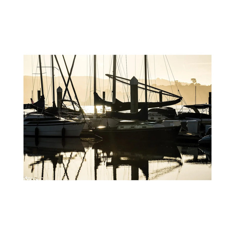 Sleeping Sailboats by Heather Roberson - Wrapped Canvas Print, 30.48 cm H x 45.72 cm W