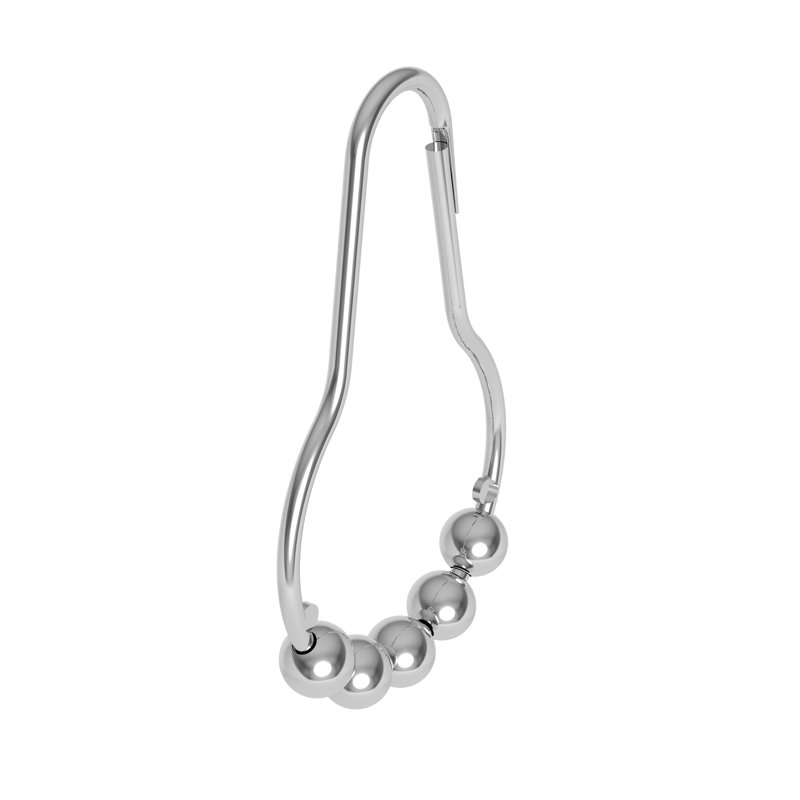Universal Shower Curtain Rings, Polished Chrome