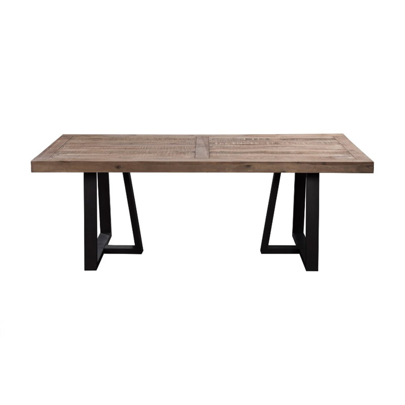 Table de salle à manger en bois et métal Anastagio