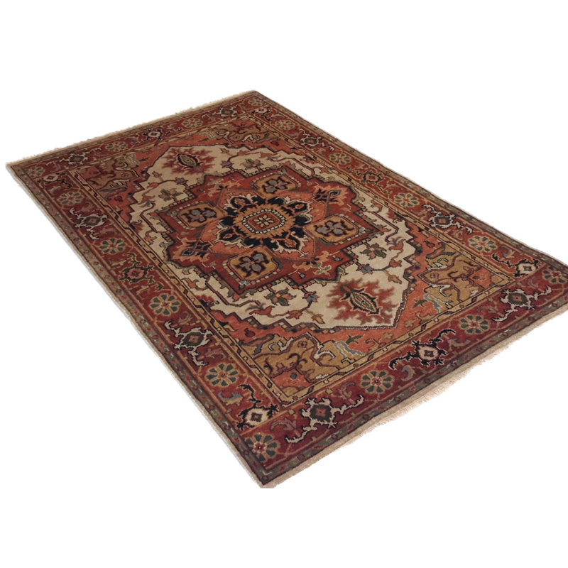 Canvello Hand Made Traditional Medallion Indo Indo Rug - 3'10'' X 6'0''