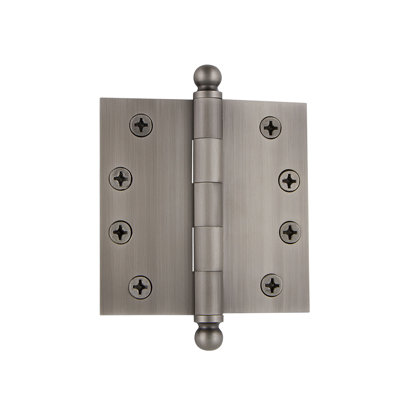 Nostalgic Warehouse 4" Ball Tip Heavy Duty Hinge with Square Corners