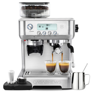 Galanz 2-in-1 Pump Espresso Machine & Single Serve Coffee Maker with Milk Frother, Latte, Cappuccino Machine, 1.2L Removable Water Tank, LED Display