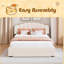Grand lit plateforme tapissier Teddy