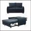 Canapé-lit de 57,48 po de large taille en tissu bleu marine avec dossier réglable, causeuse moderne pour salon