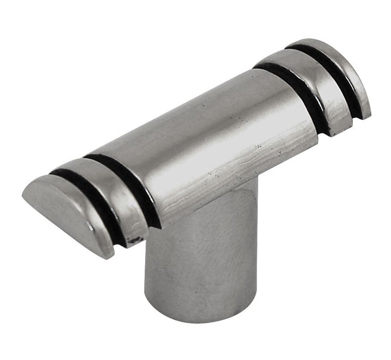 Archimedes Bar Knob, 1" H x 0.56" W x 1" D, Antique Silver