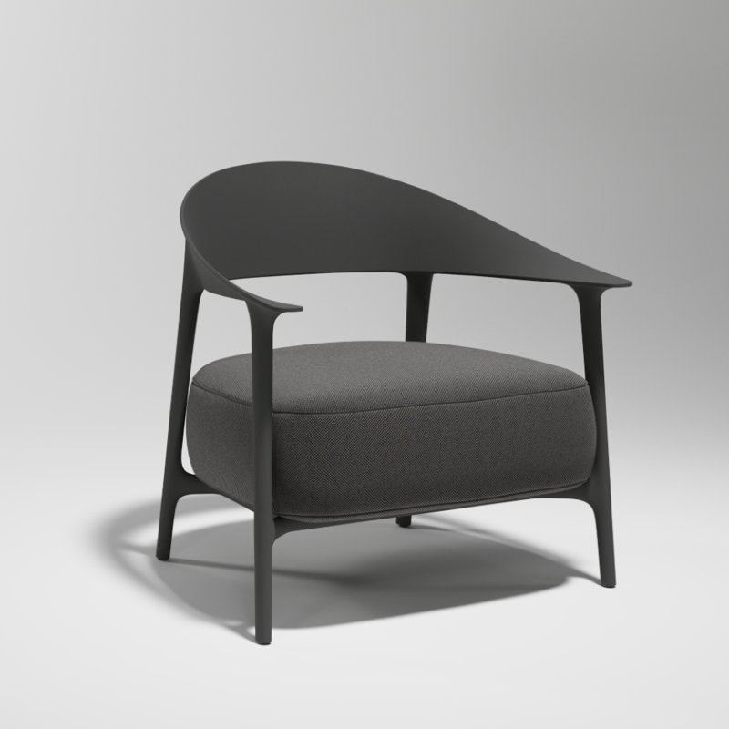 Africa Lounge Chair, Anthracite Cushion/Black Frame