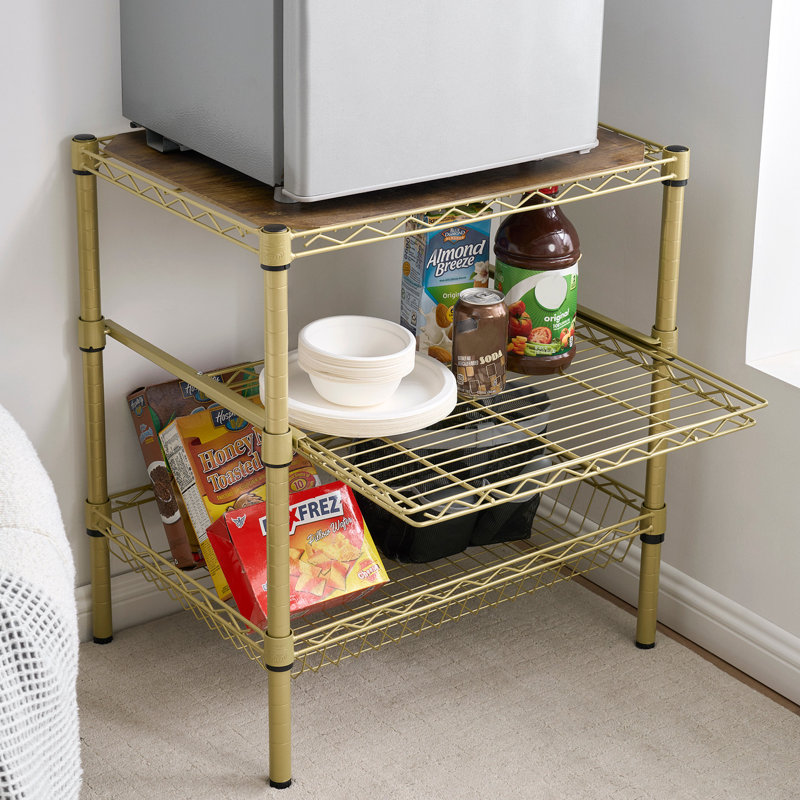 Suprima Double Height Fridge Stand, Gold