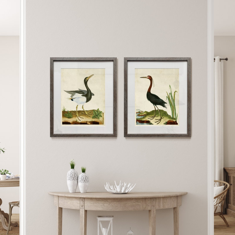 Heron portrait, ensemble de 2 reproductions de photos encadrées sur papier
