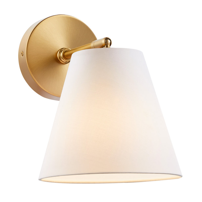 Ellyot 1-Light Wall Sconce in Brass, Brass
