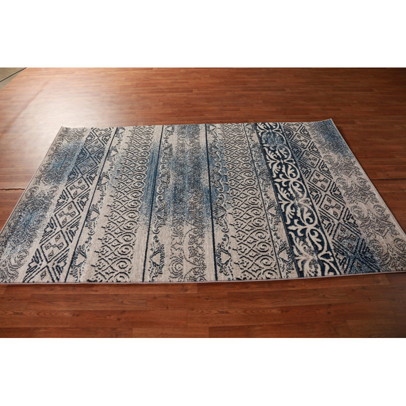 Transitional Oriental Area Rug 5x8