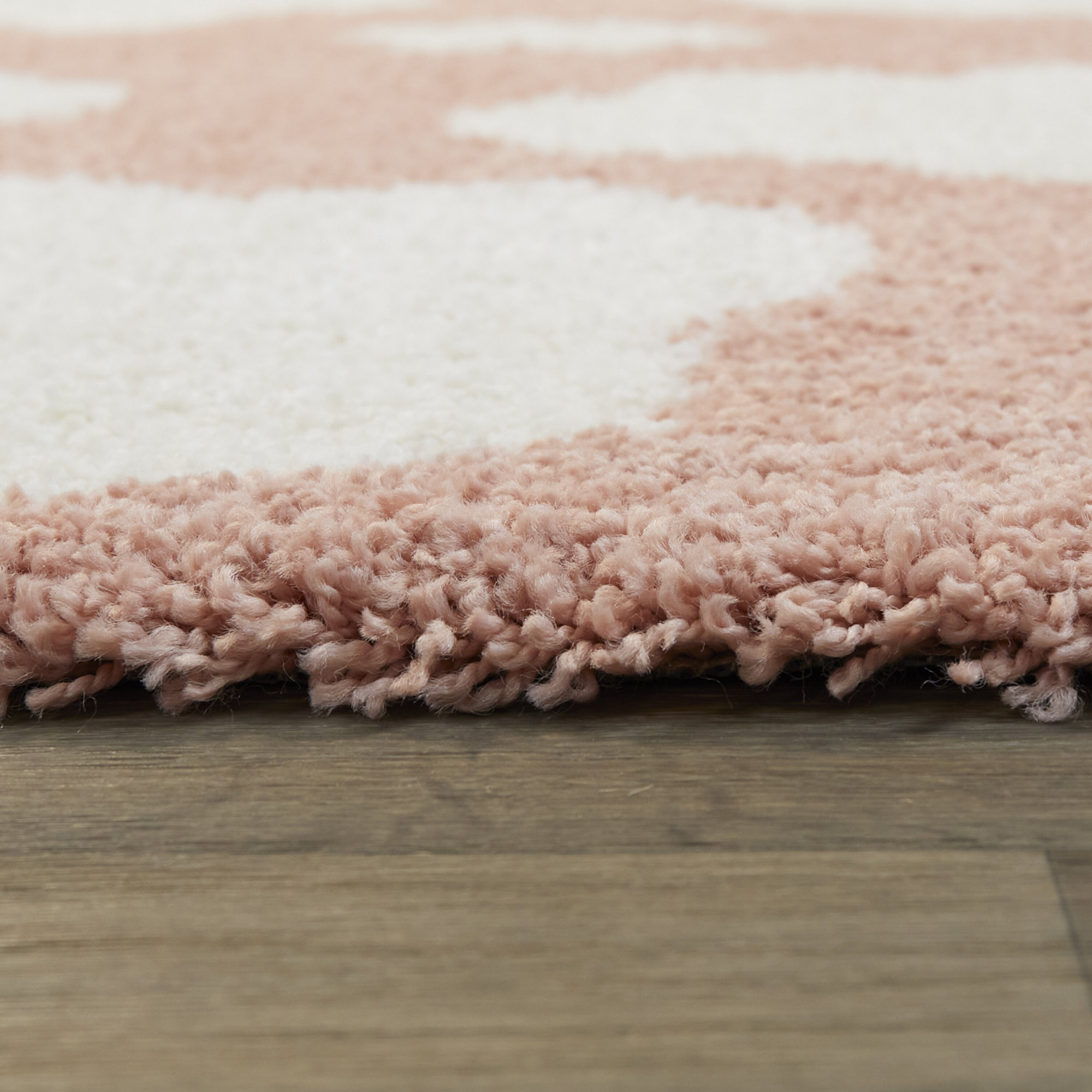 Primland Cloud Shag Area Rug, Pink, Rectangle 5'3" x 7'