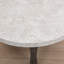 Table basse Mid-Century ronde à 2 niveaux avec tablette de rangement, gris