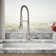 Kohler Tone Single Handle Semi-Professional Pre-Rinse Kitchen Sink Faucet with Three-Function Pull Down Sprayer