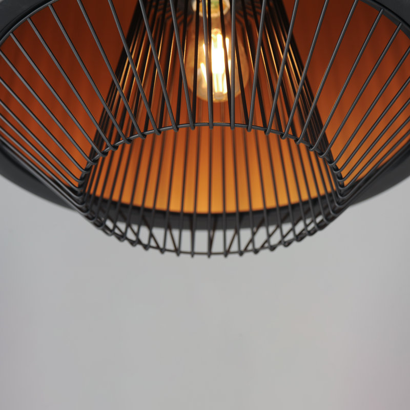 Cici - Luminaire suspendu simple, Noir/or