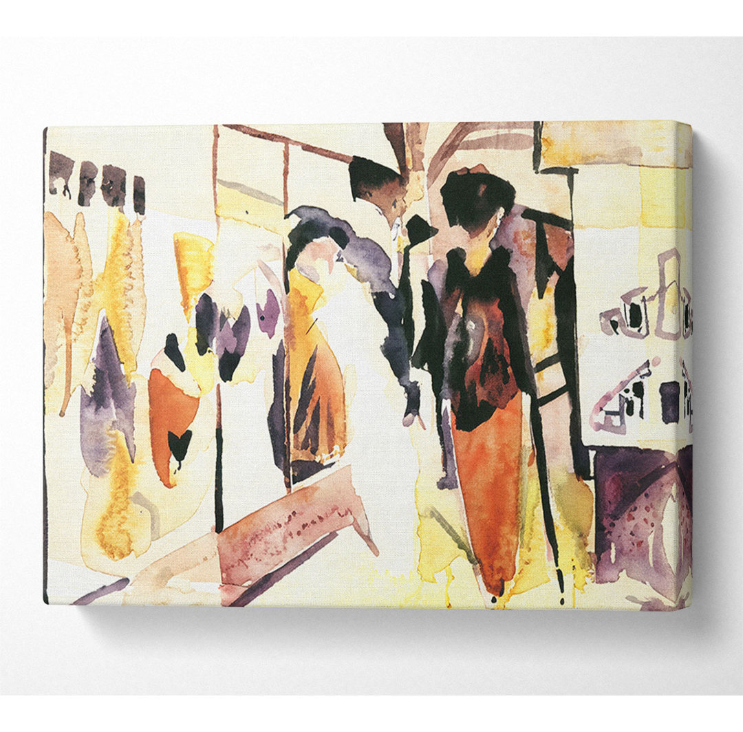 August Macke Fashion Shop Porch - Kunstdrucke auf Leinwand