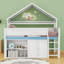 Full-Size Loft Bed With House-Inspired Canopy Roof, Built-In Storage-274178100