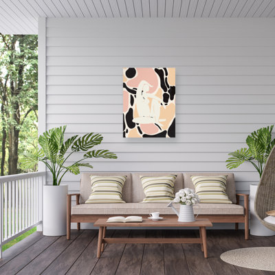 Pictufy Studio II Abstract Woman Pictufy Studio Peach Poster Outdoor  Canvas