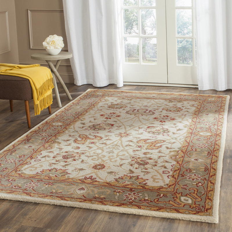 Tapis oriental en laine touffeté à la main Dunbar, Rectangle 6 pi x 9 pi