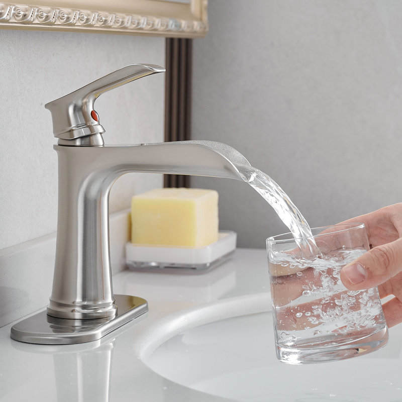 Robinet pour salle de bain Modern, Nickel brossé